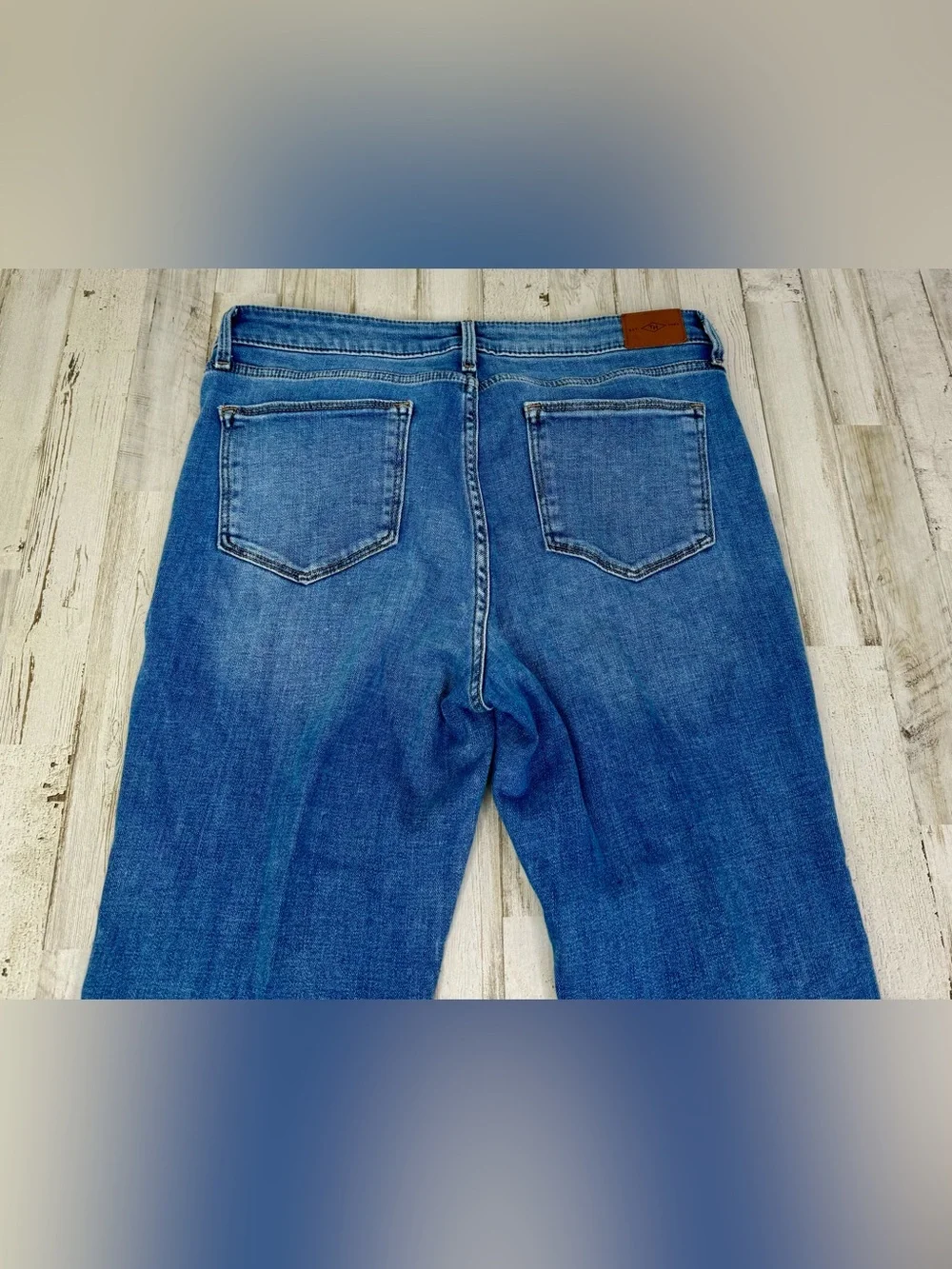 Tommy Hilfiger Jeans Women's Blue Wash 10 (33x30) Tribeca Straight Leg Denim